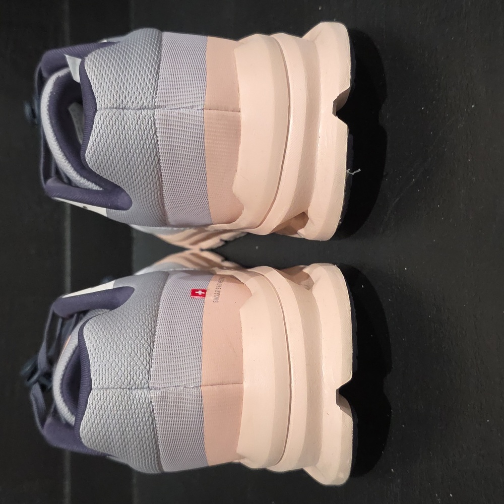 On Running Cloudrunner W8.5  Gray Lilac Peach Pink Dark Gray and Peach - Picture 4 of 7